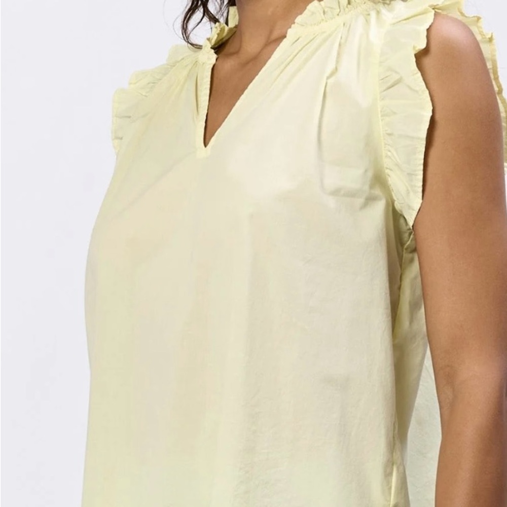 Yellow Ruffled Women's Top - Picture 3 of 4